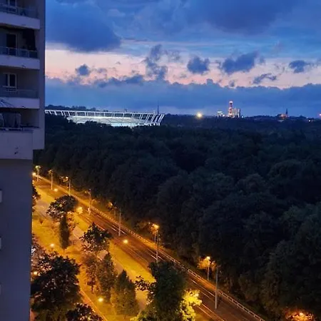 Widokowa 13-stka Z Widokiem Na Stadion Slaski I Park Slaski, 13 Pietro, Parking Podziemny Free Apartment Katowice