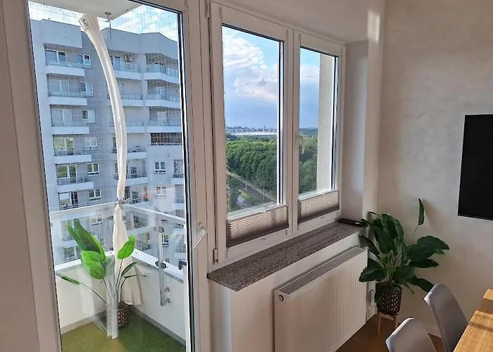 Widokowa 13-stka Z Widokiem Na Stadion Slaski I Park Slaski, 13 Pietro, Parking Podziemny Free Κατοβίτσε