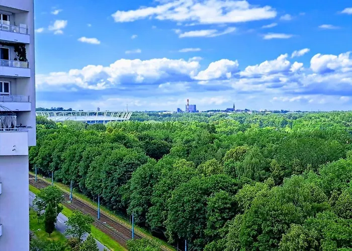 Widokowa 13-stka Z Widokiem Na Stadion Slaski I Park Slaski, 13 Pietro, Parking Podziemny Free Appartement Katowice
